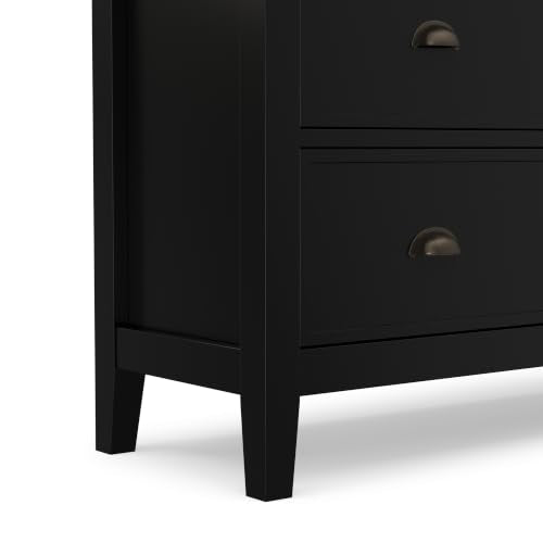 Redmond 39" Wide Solid Wood Storage Cabinet in Black
