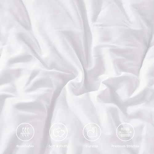 White Ruffle Super King Comforter Set