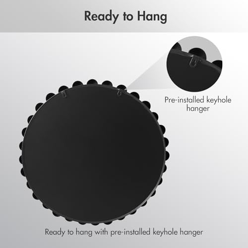 36 inch Black Round Mirror