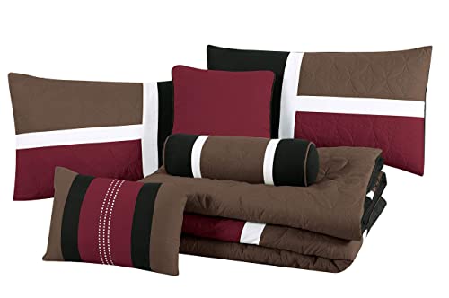Upland 7 Piece Quilted Patchwork Comforter Set