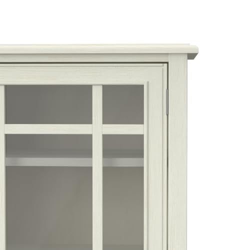 Connaught 46" Wide Solid Wood Tall Cabinet in Antique White