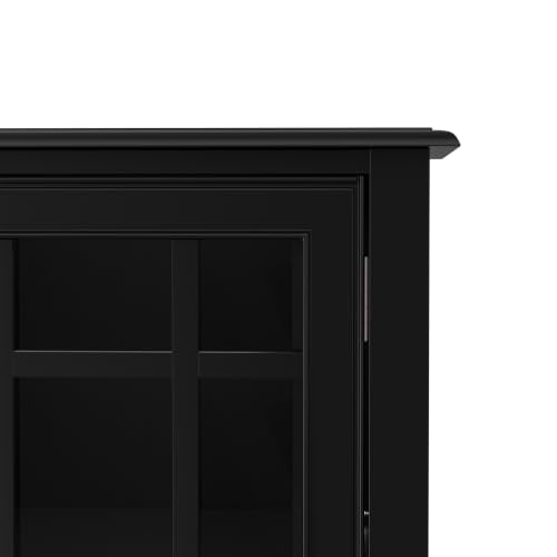 Connaught 60" Wide Solid Wood Buffet Cabinet in Black