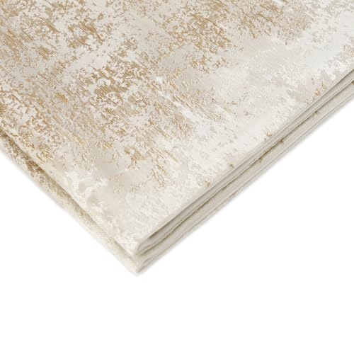 Cream Champagne Metallic Jacquard Pillow Covers 20x20 Pack of 2 Velvet Back Modern Glam Sofa Decor (2 Count)