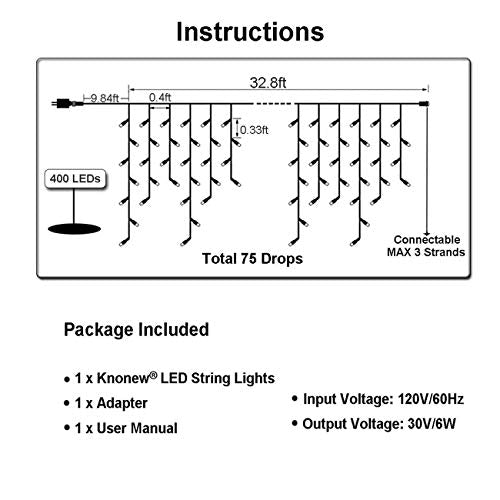 33ft 400 LED Purple Halloween Lights Outdoor for Decorations (32 Foot)