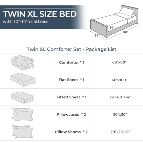 5 Piece Twin XL Comforter Set