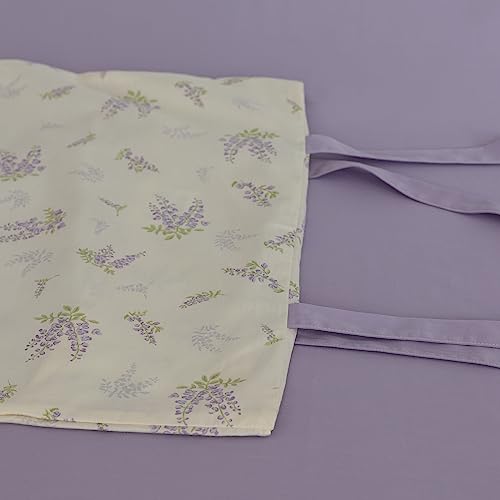 Lilac Comforter Set Twin XL Girls Purple Flower Bedding Comforter Vintage Garden Floral Comforter Set Fluffy Soft Botanical Comforter with 2 Bow Ties Pillowcases for Girls Women Twin XL Size