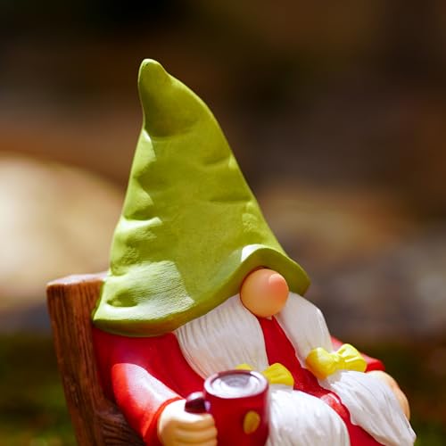 Solar Powered Relax Garden Gnome Statue