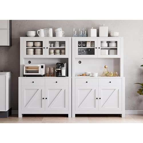 63" Kitchen Pantry Cabinet with Drawers