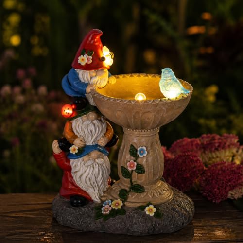 Solar Gnome Statues for Garden Decor
