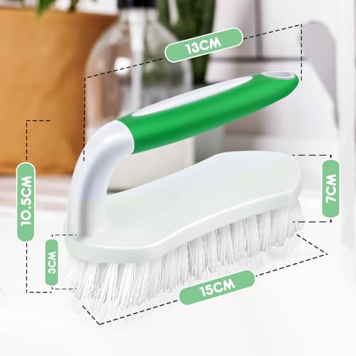 12 Pcs Scrub Brush Bulk for Cleaning with Handle (12 Count)