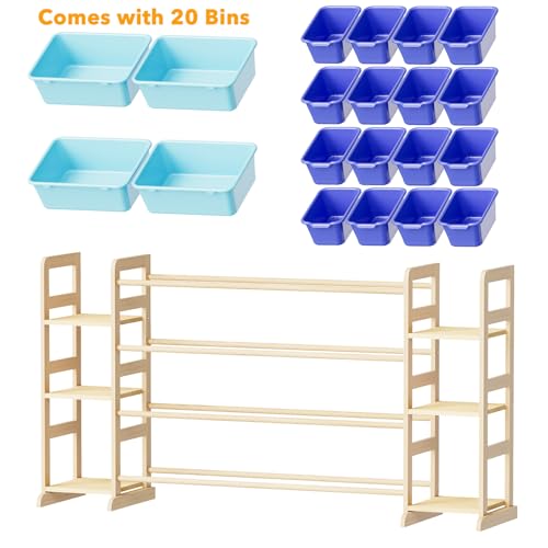 Toy Storage Organizer with 6 Shelves and 20 Bins