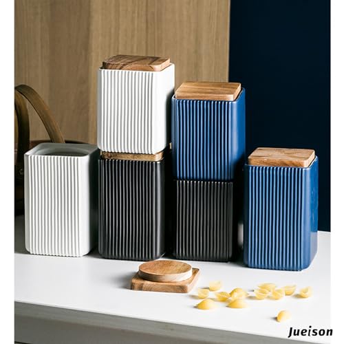 Ceramic Storage Jars Modern Airtight Coffee Canisters With Lid (33.814 Fl Oz)