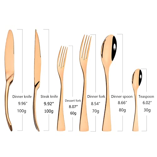 24 Piece Copper Flatware (12.75 Count)