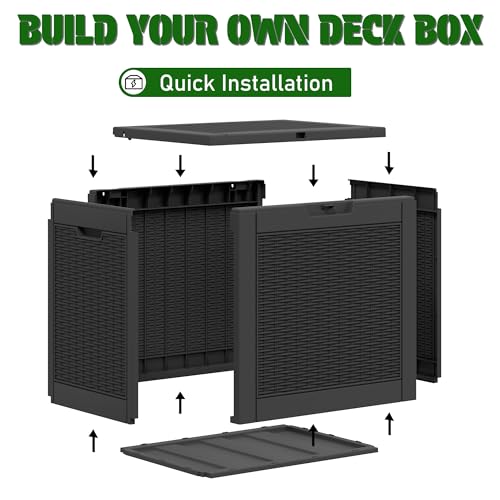 30 Gallon Outdoor Storage Box Waterproof Deck Box for Patio