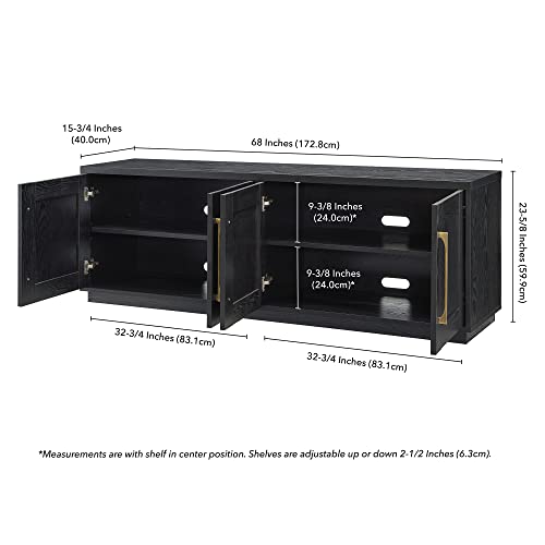 Tillman Rectangular TV Stand for TV's up to 80" in Black Grain