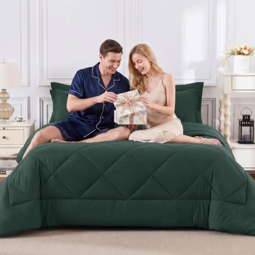 Queen Comforter Set Forest Green