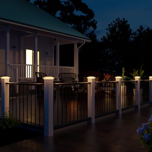 White Solar Post Cap Lights (6 Count)