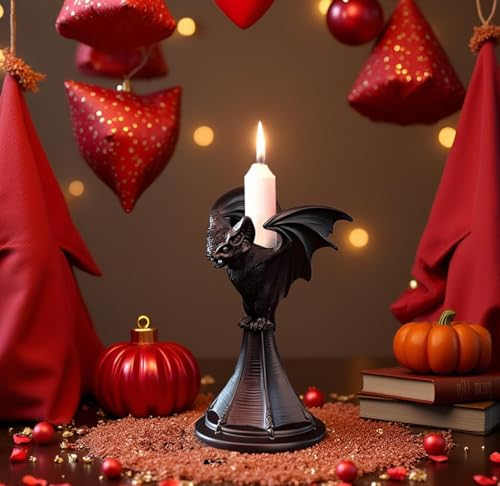 Gothic Decor Bat Halloween Candle Holder for Home