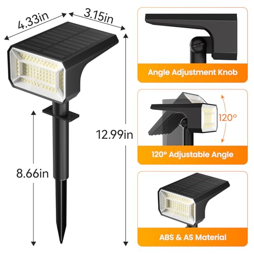 8 Pack Solar Spot Lights Outdoor Waterproof IP67 (8 Count)