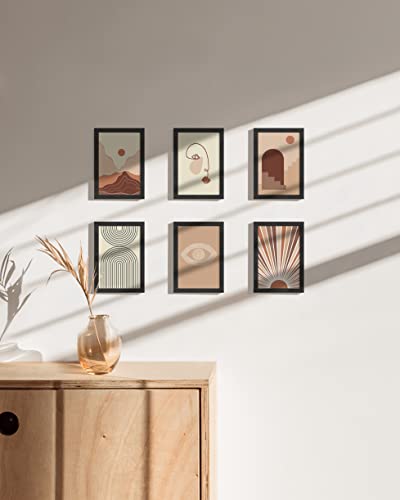 4x6 Black Oak Wood Photo Frame Set