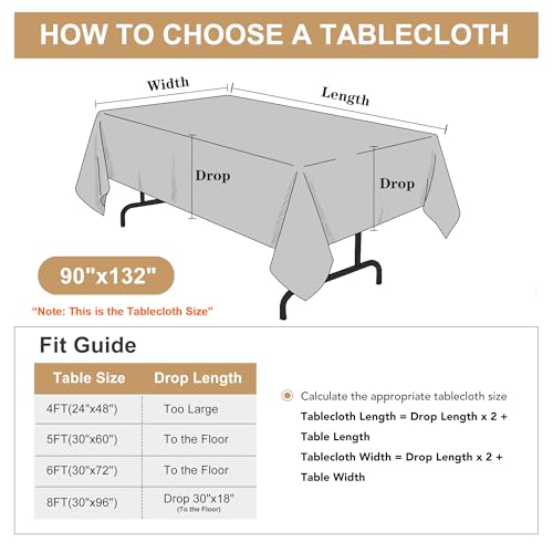 White Table Cloths Rectangular (8 Count)