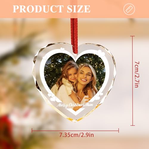 Personalized Crystal Christmas Ornaments with Photo