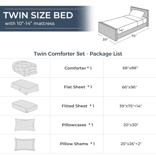 5 Piece Twin Comforter Set