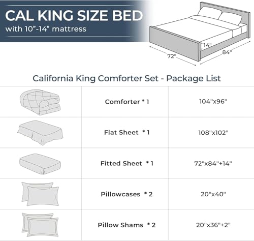 7 Piece California King Comforter Set