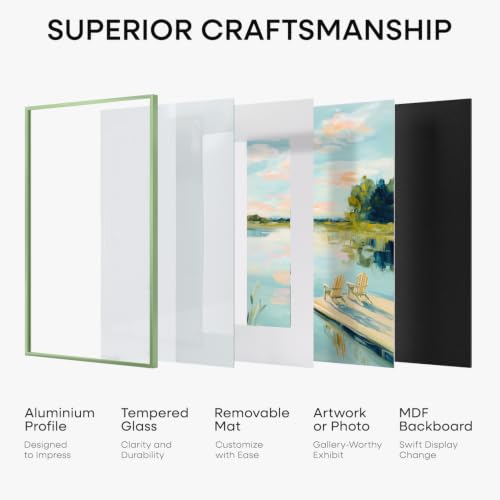 8.5x11 Green Picture Frame