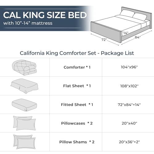 7 Piece California King Comforter Set