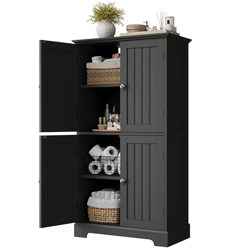 Bathroom Floor Cabinet with Adjustable Shelves