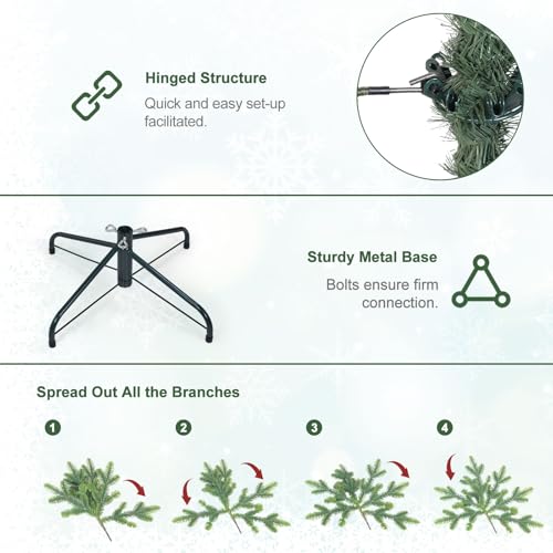 7FT Prelit Artificial Christmas Tree