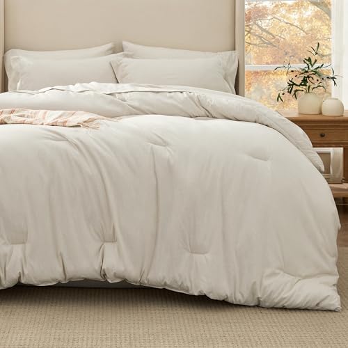 Full Comforter Set Beige
