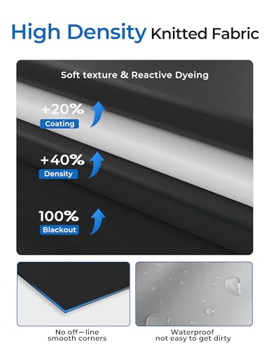 Blackout Curtains for Bedroom Portable 13"x40" Blackout Shades (5.33 Sq Ft)