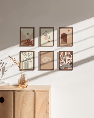 Standalone Walnut Oak Frame Set of 6 (6 Count)