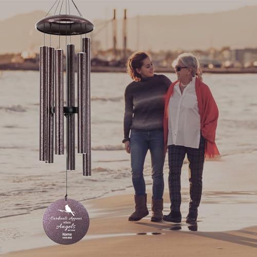 Personalized Memorial Wind Chimes Outdoor Big Deep Sound