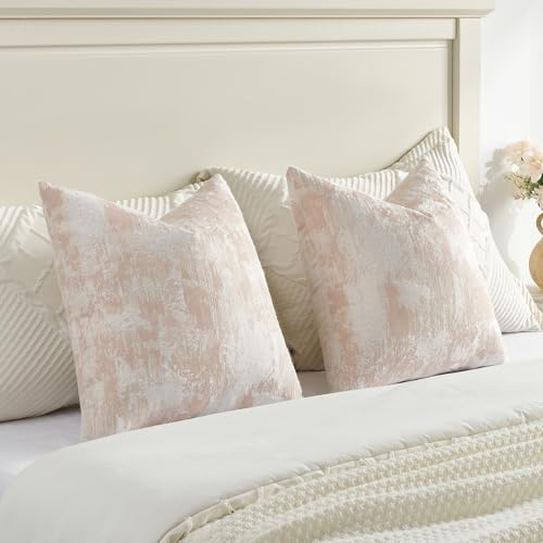 Pack of 2 Faux Cashmere Throw Pillow Covers 22x22 Inch (2 Count)