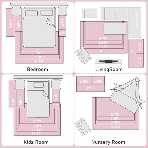 Soft Fluffy Rug for Living Room Bedroom