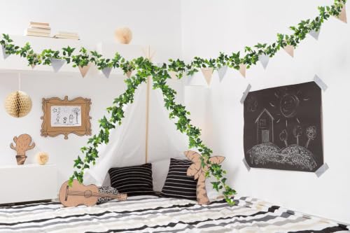 6Pc Fake Vines Artificial Ivy Garland Silk Pothos Leaf Plants 6.3Ft (37.8 Foot)