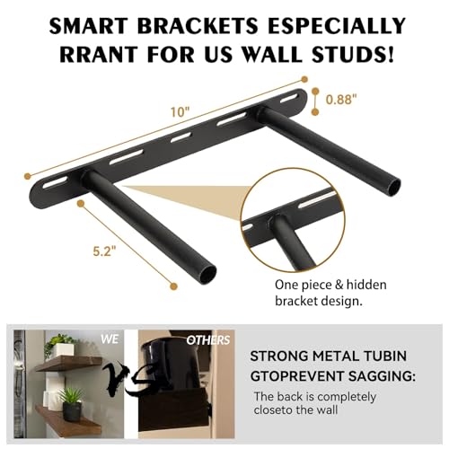 Wood Floating Shelves for Wall 18 inch Set of 2