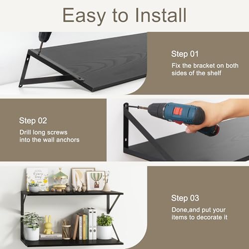 27.5" W x12 D Floating Shelves