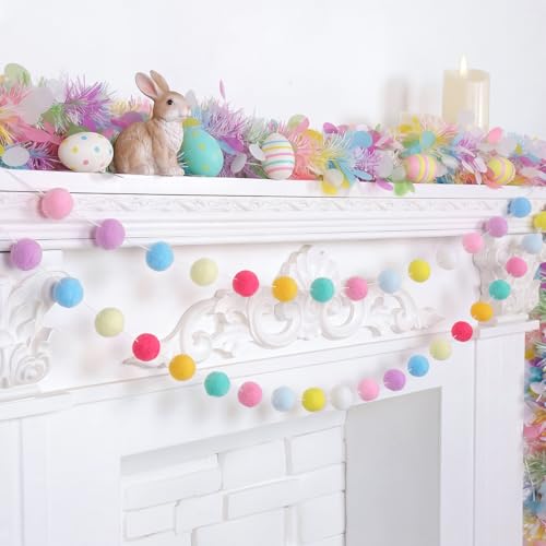 Easter Pom Pom Garland Decorations (2 Count)