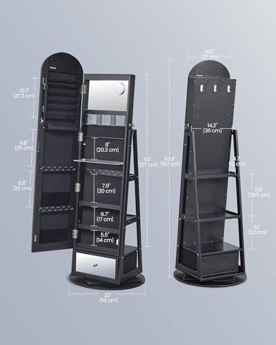 360° Swivel Jewelry Cabinet