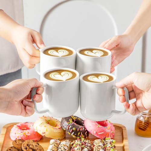 Porcelain Coffee Mugs Set (6 Count)
