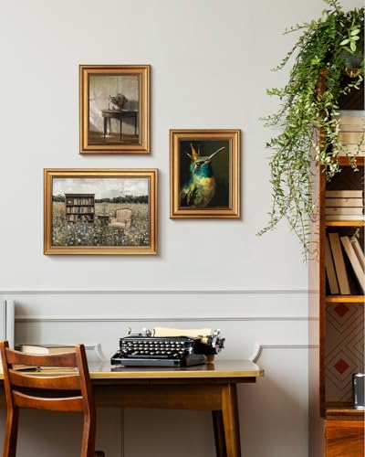 Vintage Gold Framed Wall Art for Living Room