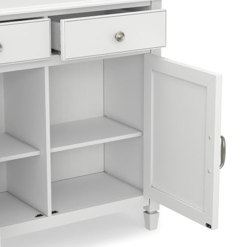 Connaught 40" Wide Solid Wood Storage Cabinet in White