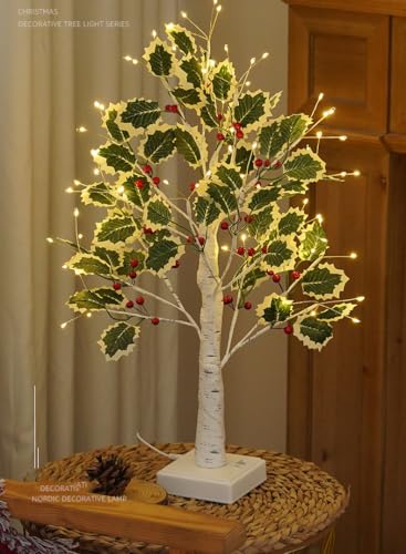 2FT Fairy Lights Birch Tree 72 LED Tree Lamp with Timer for Easter Christmas Decorations Light Spirit USB or Battery Powered Branch Lighted Trees Indoor Outdoor