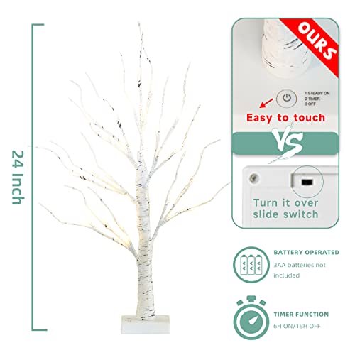 Home Decorations Light Up White Birch Tree Indoor Christmas Decor