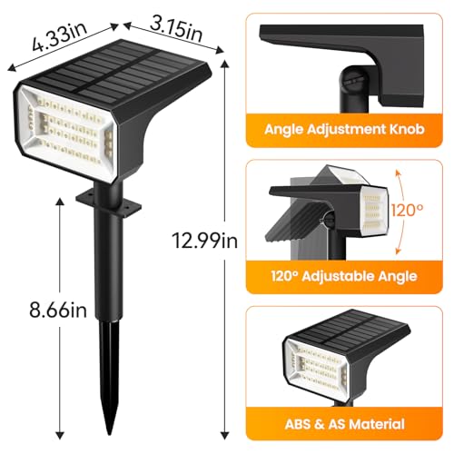 Color Changing Solar Spot Lights Outdoor 8 Pack (8 Count)