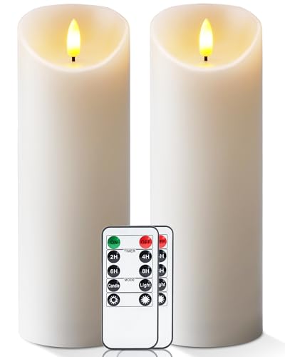 9" x 3" Flickering Flameless Candles (2 Count)